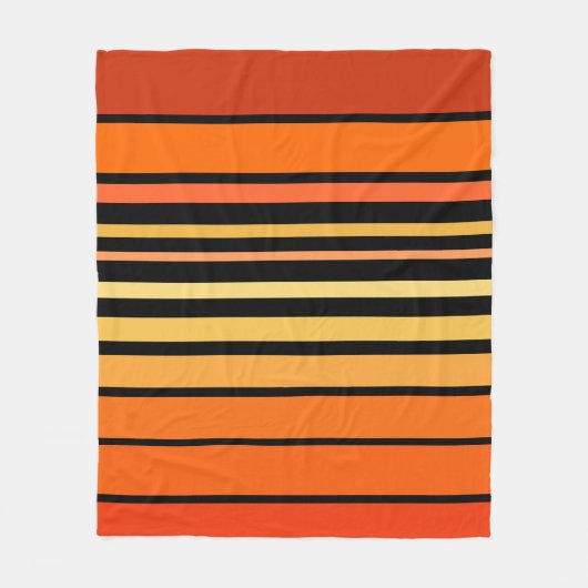 Couverture Polaire Palette de lignes de couleur orange (Devant)