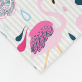 Couverture Polaire Palettes Stylized Tropical et Pink Flamingos (Coin)