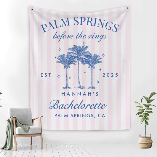 Couverture Polaire Palm Springs Avant Les Anneaux Bachelorette Bleue