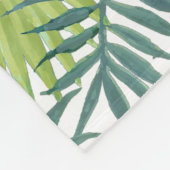 Couverture Polaire Palm Tree Fronds Peinture hawaïenne (Coin)