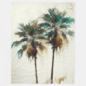 Couverture Polaire Palm Tree Tropical Fleece Blanket (Devant)