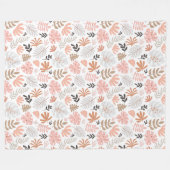Couverture Polaire palme rose brun feuille (Devant (Horizontal))