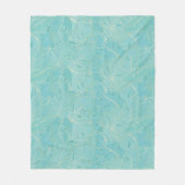 Couverture Polaire Palme tropicale bleu clair motif feuille (Devant)