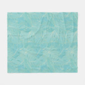 Couverture Polaire Palme tropicale bleu clair motif feuille (Devant (Horizontal))