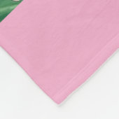 Couverture Polaire Palme Tropicale rose mignonne Feuilles Nom Bébé (Coin)