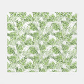 Couverture Polaire Palmettes vertes (Devant (Horizontal))