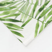 Couverture Polaire Palmettes vertes (Coin)