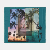 Couverture Polaire Palmier conçu (Devant (Horizontal))