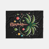 Couverture Polaire Palmier de Noël Cocotier Xmas Trocal Femmes Hommes (Devant (Horizontal))