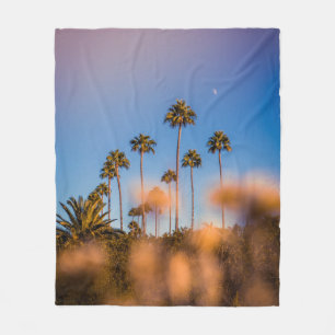 Couverture Polaire Palmier sous ciel bleu