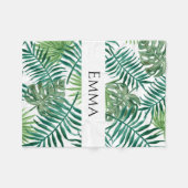 Couverture Polaire Palmier tropical Feuille Nom de la verdure (Devant (Horizontal))