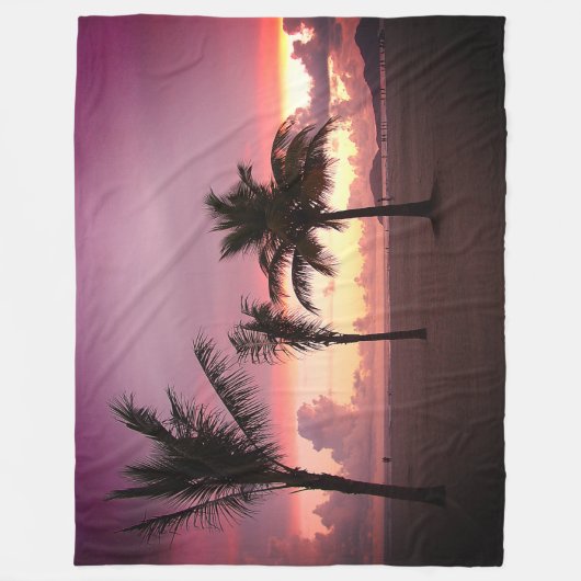 Couverture Polaire Palmiers (Devant)