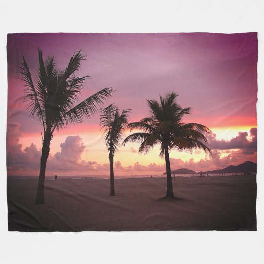 Couverture Polaire Palmiers (Devant (Horizontal))