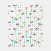 Couverture Polaire Palmiers d'aquarelle (Devant)