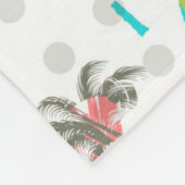 Couverture Polaire Palmiers d'aquarelle (Coin)