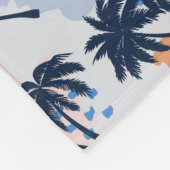 Couverture Polaire Palmiers d'été sans soudure motif, cocotier palmie (Coin)