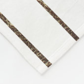 Couverture Polaire Palmiers tropicaux d'or fascinant sur le blanc (Coin)