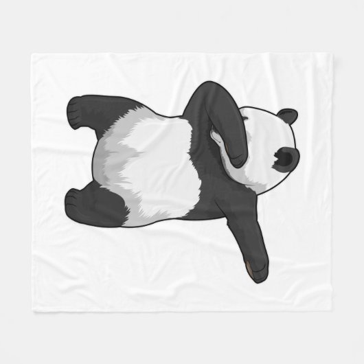 Couverture Polaire Panda à Hip hop Dance Dab (Devant (Horizontal))