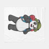 Couverture Polaire Panda as Hiker with Backpack (Devant (Horizontal))