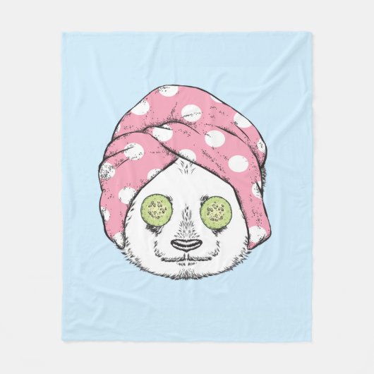 Couverture Polaire Panda au spa (Devant)