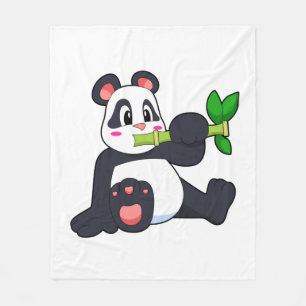 Couverture Polaire Panda avec bambou