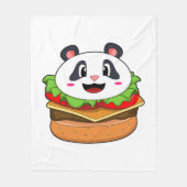 Couverture Polaire Panda avec hamburger (Devant)