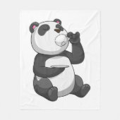 Couverture Polaire Panda avec Tea Cup (Devant)