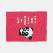 Couverture Polaire Panda avec une citation d'amour inspirationnelle (Devant (Horizontal))