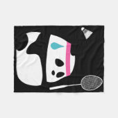 Couverture Polaire Panda Badminton Exhaussé - Funny mignonne Shuttle (Devant (Horizontal))