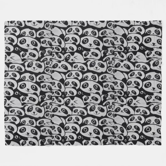 Couverture Polaire Panda Bears (Devant (Horizontal))