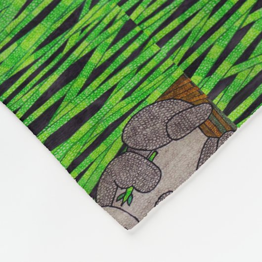 Couverture Polaire Panda - Blanche en polaire (Coin)