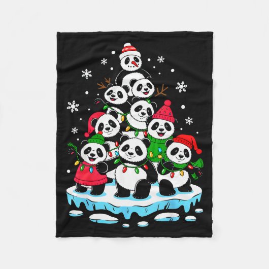 Couverture Polaire Panda Christmas Tree Panda Lover Xmas Squad Men Wo (Devant)