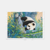 Couverture Polaire Panda dans la forêt de bambou jeté (Devant (Horizontal))