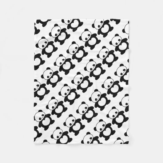 Couverture Polaire Panda de Kawaii (Devant)