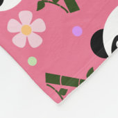 Couverture Polaire Panda de Kawaii sur le rose (Coin)