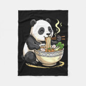 Couverture Polaire Panda Eating Funny Ramen Noodles  (Devant)