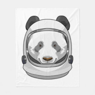 Couverture Polaire Panda en astronaute avec casque