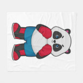 Couverture Polaire Panda en boîte avec gants de boxe (Devant (Horizontal))