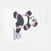 Couverture Polaire Panda en coureur à la course (Devant (Horizontal))