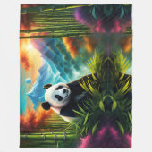 Couverture Polaire Panda géant dans la forêt de Bamboo (Devant)