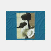 Couverture Polaire Panda ivre détruit drôle (Devant (Horizontal))