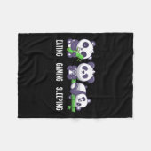 Couverture Polaire Panda Manger Jeu Dormir Pour Jeu Multijoueur (Devant (Horizontal))