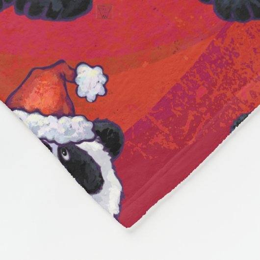 Couverture Polaire Panda Ours Noël Rouge (Coin)