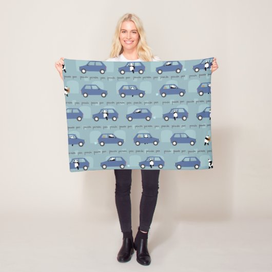 Couverture Polaire Panda Panda Pan Navy (En situation)