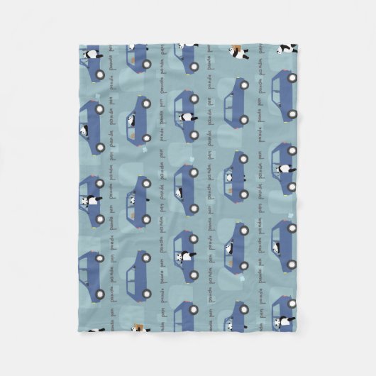 Couverture Polaire Panda Panda Pan Navy (Devant)