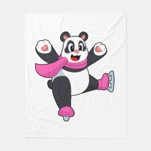 Couverture Polaire Panda Patinage sur glace Patins sur glace