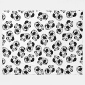 Couverture Polaire Panda Play Fleece Blanche, Grande (Devant (Horizontal))