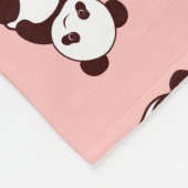 Couverture Polaire Panda rose pâle blanc Coeur polaire (Coin)