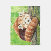 Couverture Polaire Panda rouge (Devant)