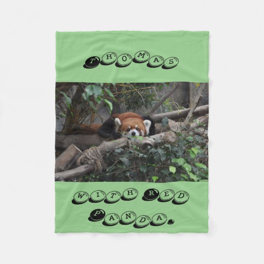 Couverture Polaire Panda Rouge Crouch Confortable (Devant)